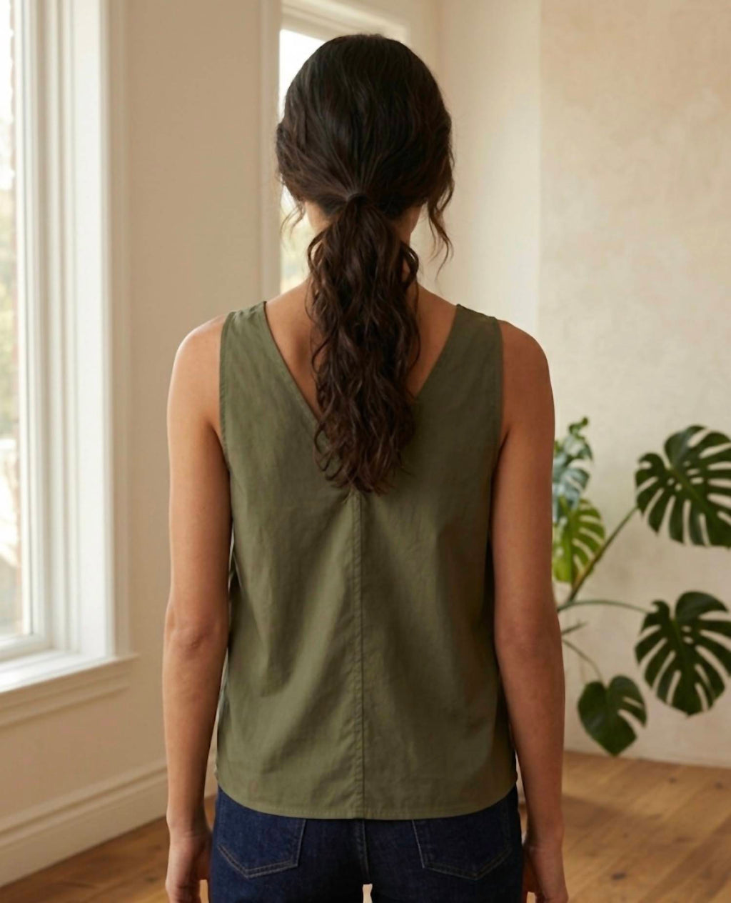 V Neck Light Weight Tank Top