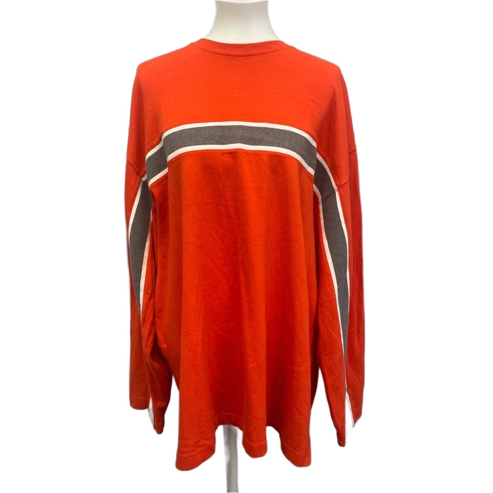 GAP Mens XXL 100% Cotton Striped Long Sleeve Crew Neck Heavy Tee Shirt