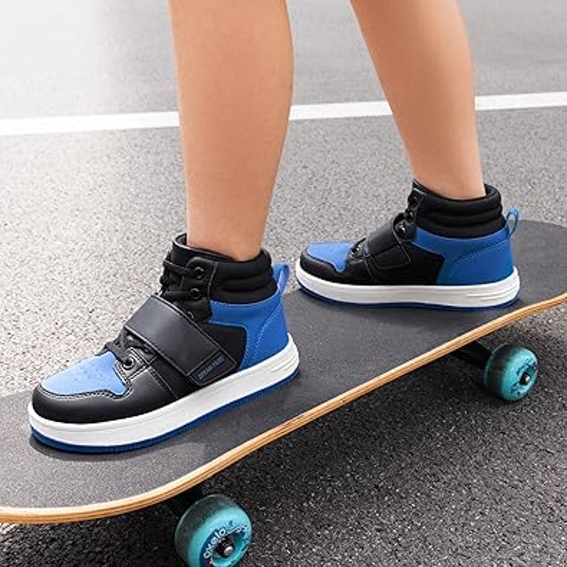 Dream Pairs Boys Size 2 Blue Black Hook Loop High Top Sneaker Athletic Shoes