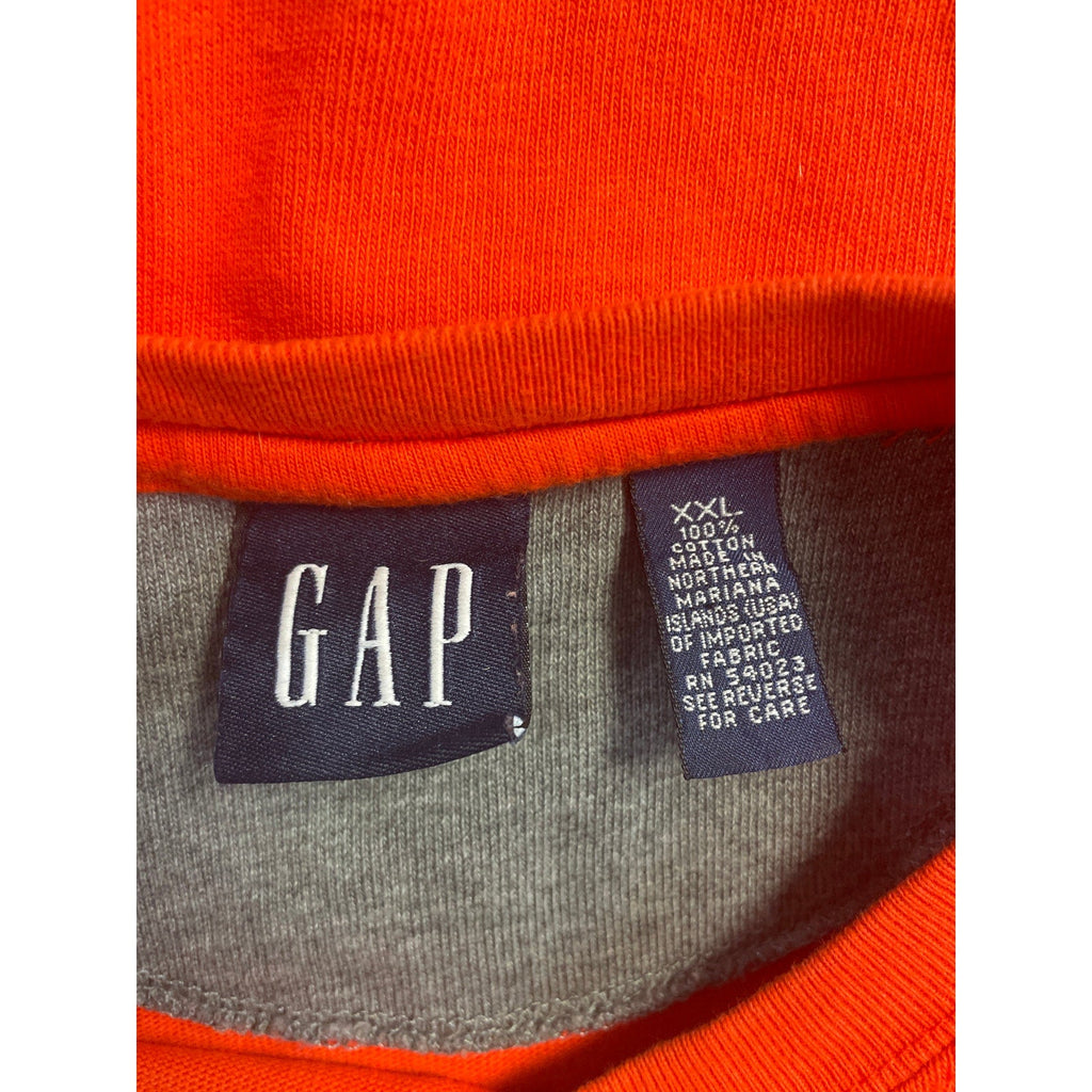GAP Mens XXL 100% Cotton Striped Long Sleeve Crew Neck Heavy Tee Shirt