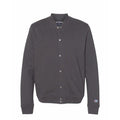 New Champion Mens 3XL Charcoal Gray Snap Up PolyCotton Athletic Bomber Jacket