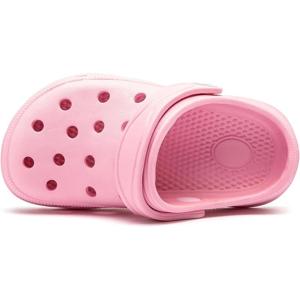 New Hobibear Toddler Girls Size 8 Pink Slide On Non Slip Faux Rubber Clogs Shoes