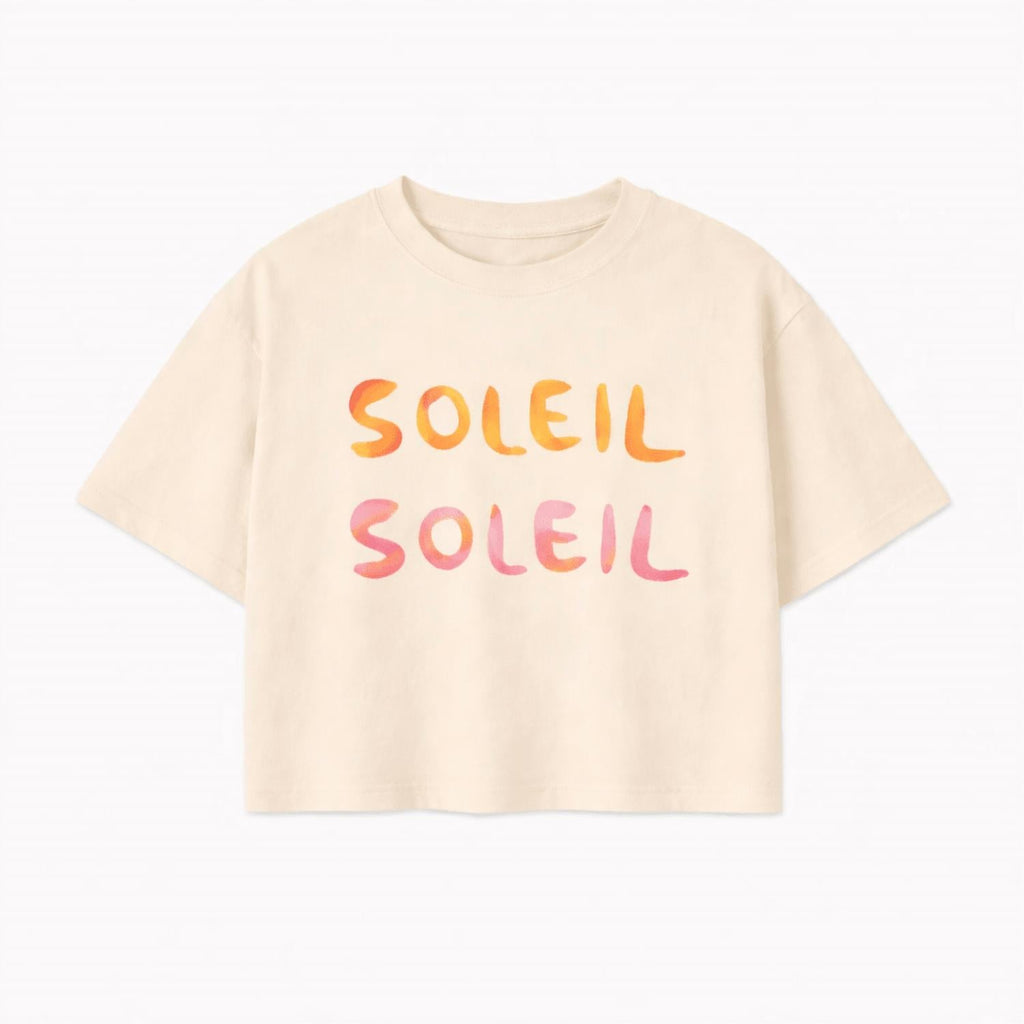Soleil Soleil Boxy Crop Vintage Tee