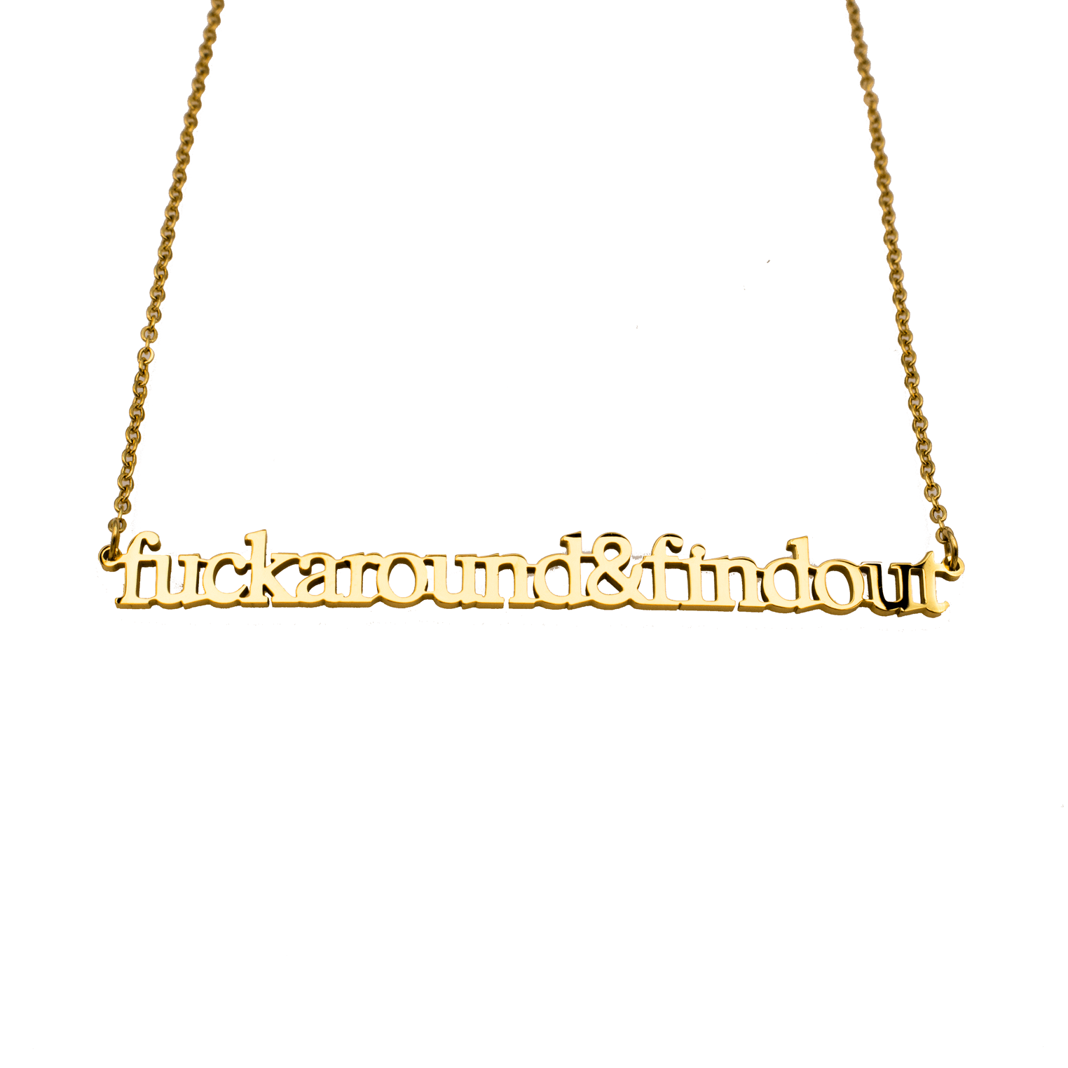 Fuck Around & Find Out Cutout Necklace