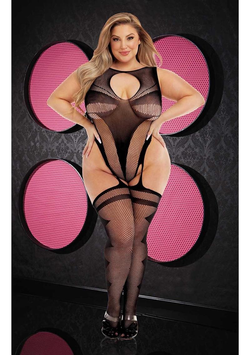 Fancy Suspender Bodystocking