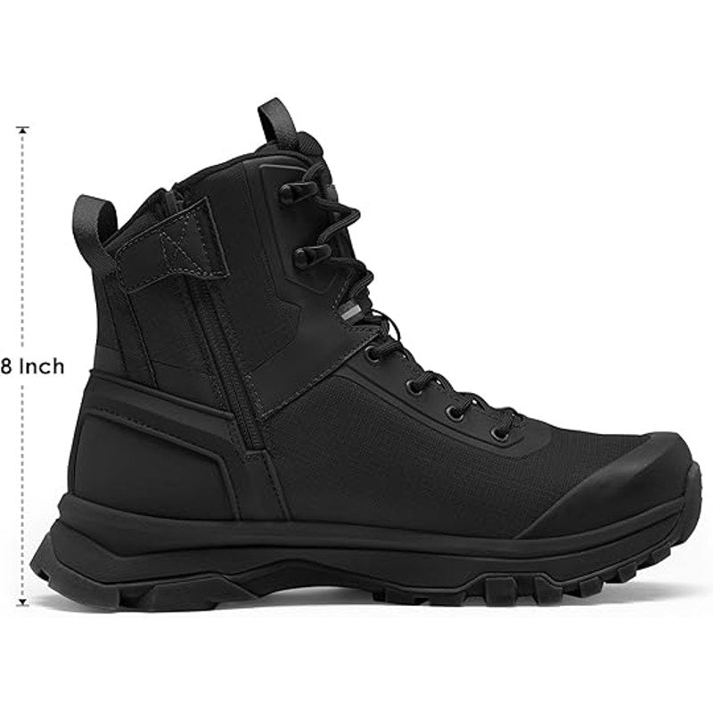 Coostar Mens Size 7 Black Lace Up Waterproof Lightweight Military Combat Boots