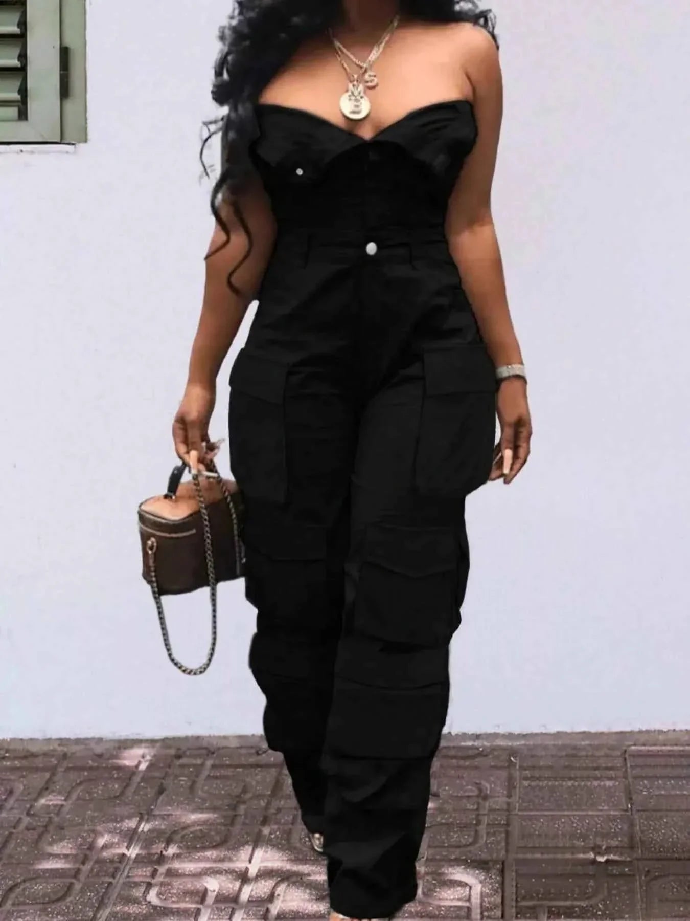 Tube Snap Down : Cargo Jumpsuit