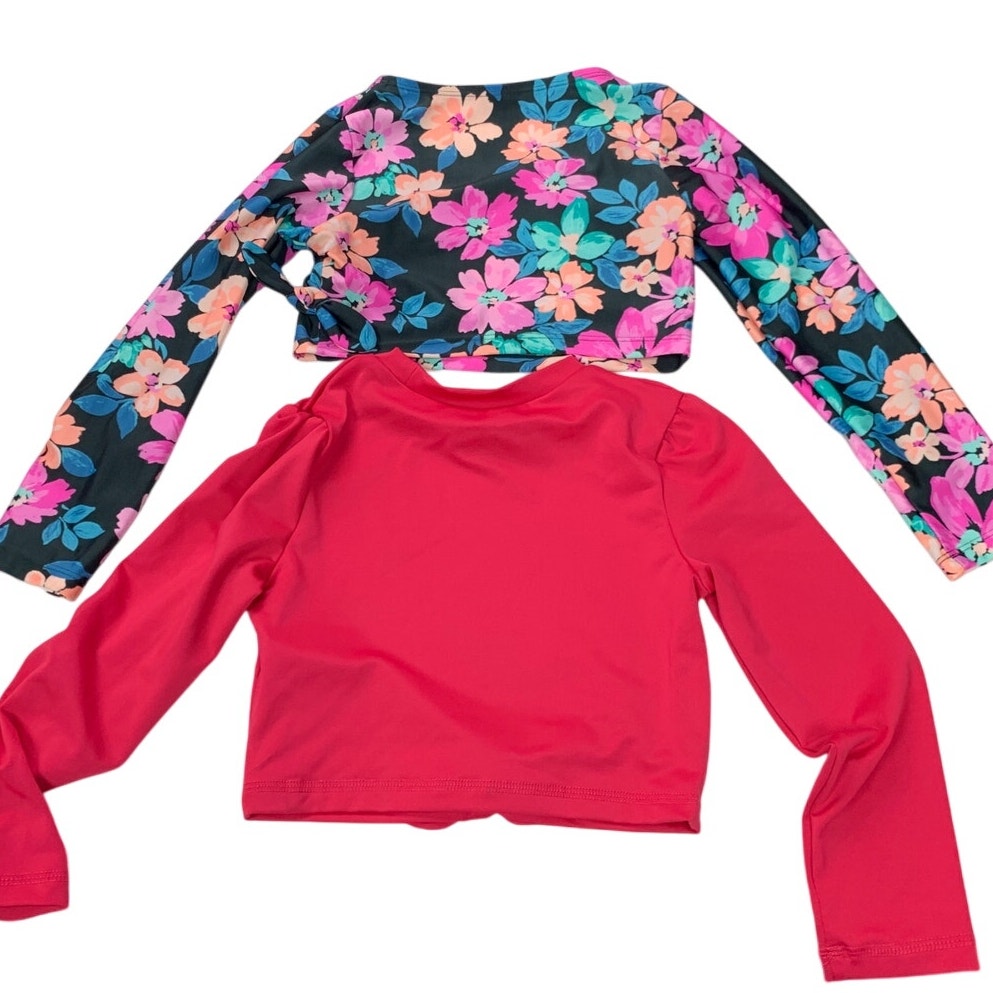 Lot of 4 Art Class Cat & Jack Girls XS Long Sleeve & Bikini Swim Tops ONLY
