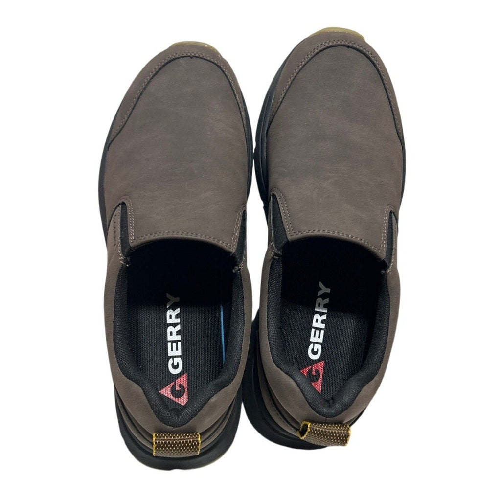 New In Box Gerry Mens Size 12 Brown Faux Leather Slide On Moc II Sneakers Shoes