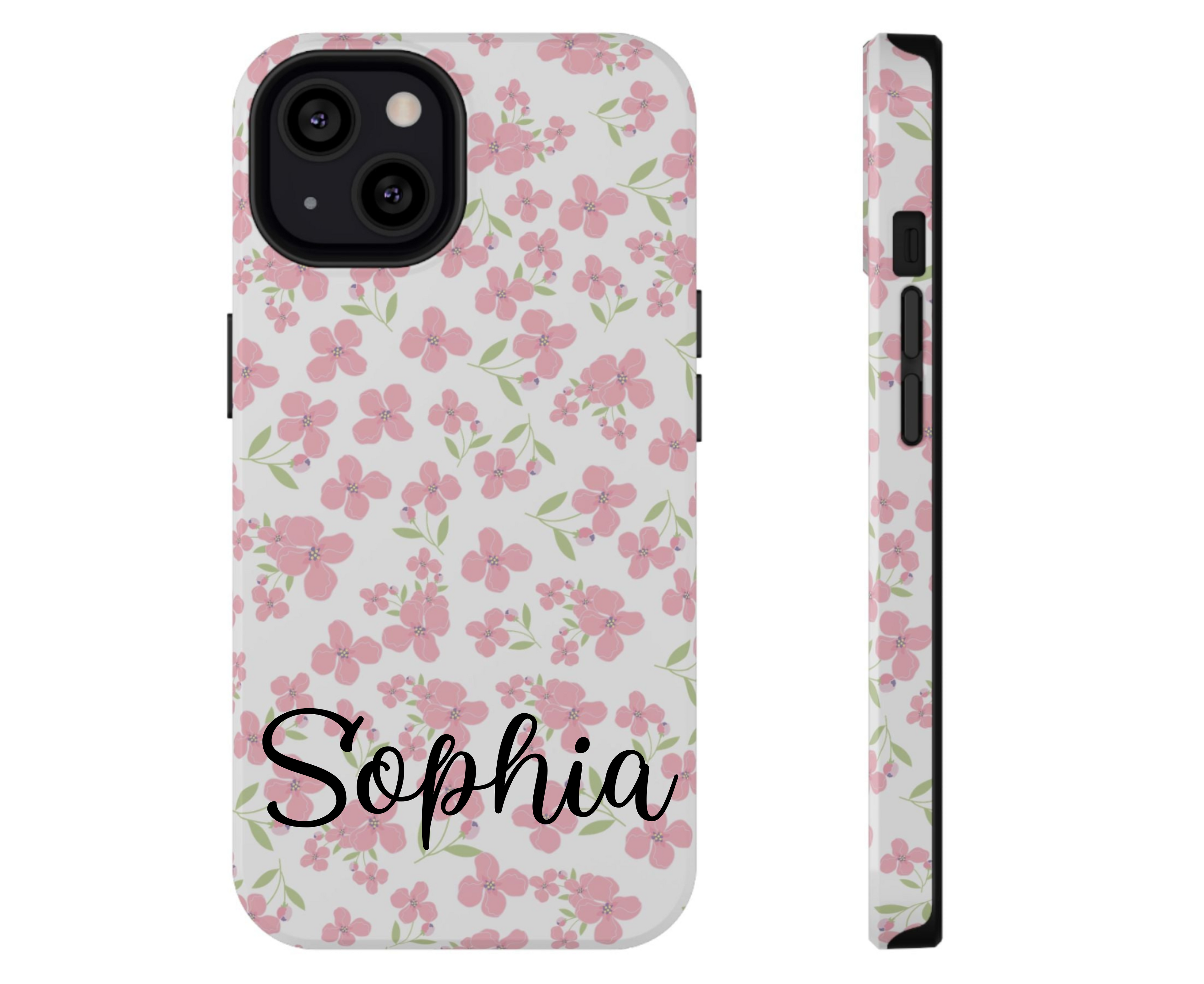 Customizable: Floral Impact-Resistant Phone Case