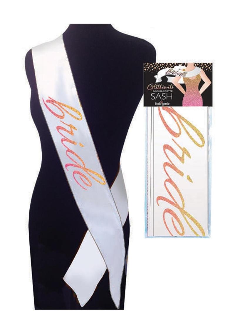 Glitterati Bride Bachelorette Sash - Rose Gold
