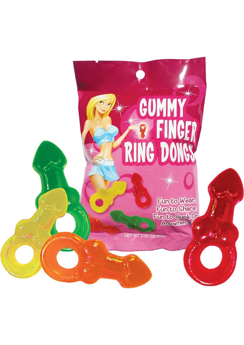 Gummy Finger Ring Dongs - 12 Packs