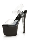 Half Rhinestone Platform Sandal