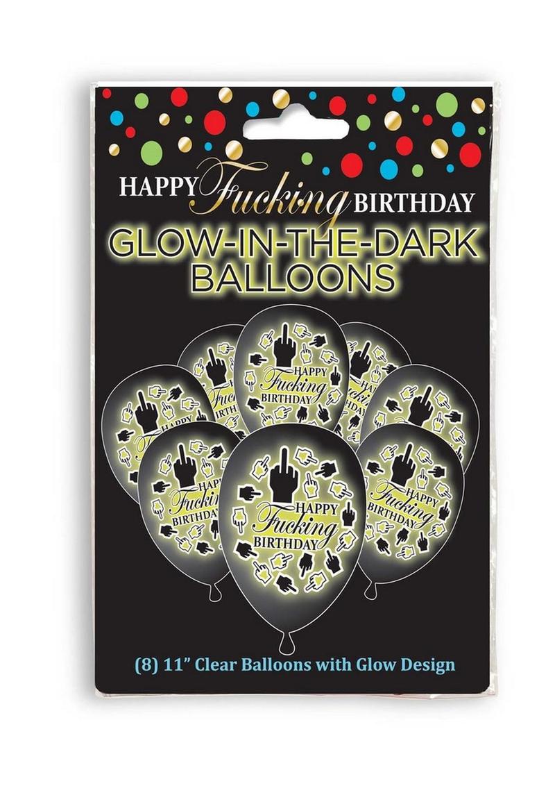 Happy F'ing Birthday Glow In The Dark Balloons