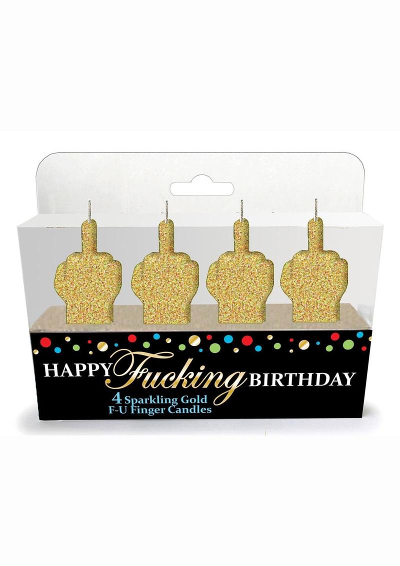 Happy F'n Birthday Middle Finger Candles