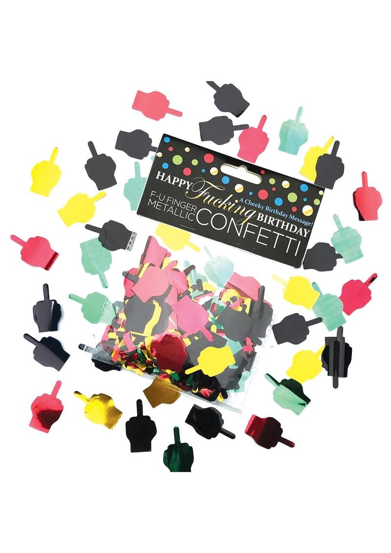 Happy F*ck'n Birthday Fu Finger Confetti – Fun Adult Party Decor
