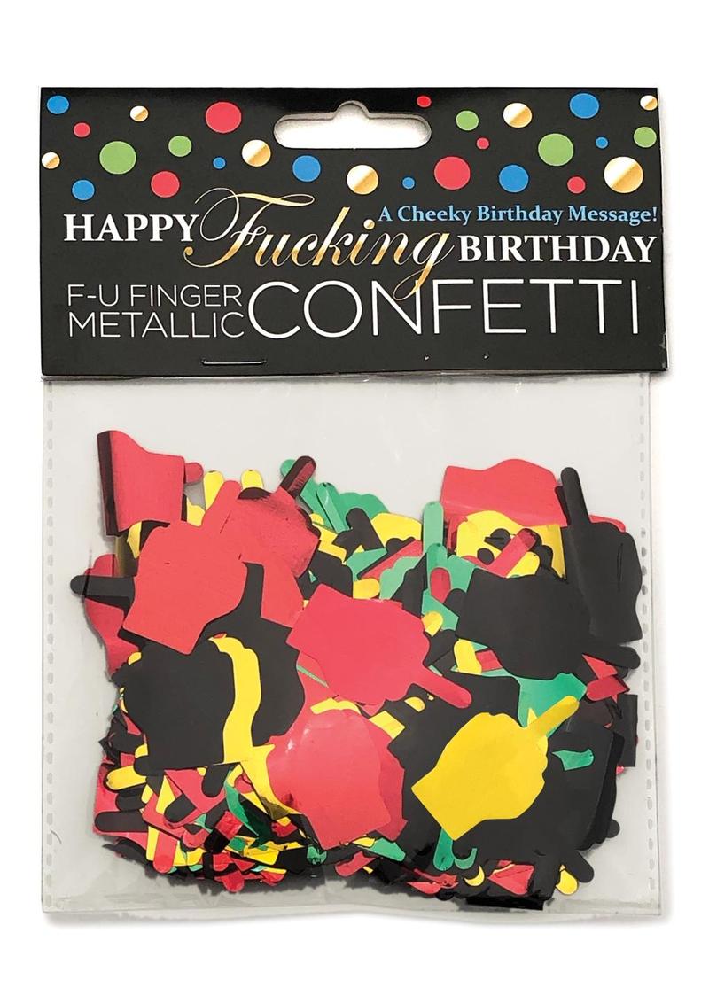 Happy F*ck'n Birthday Fu Finger Confetti – Fun Adult Party Decor