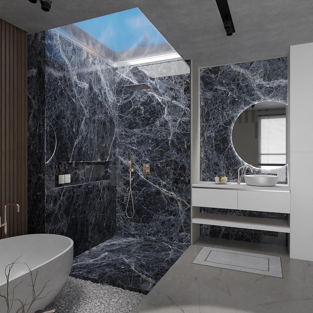 Round LED Bathroom Mirror with Backlight | Modern Lighted Vanity Mirror | Aypars Atelier