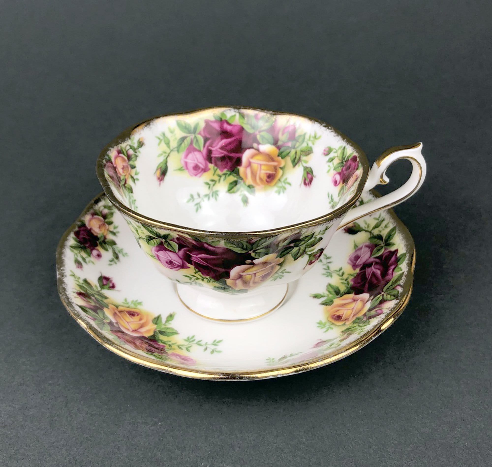 Royal Albert Cup and Saucer: Old Country Roses Coffee Tea Set