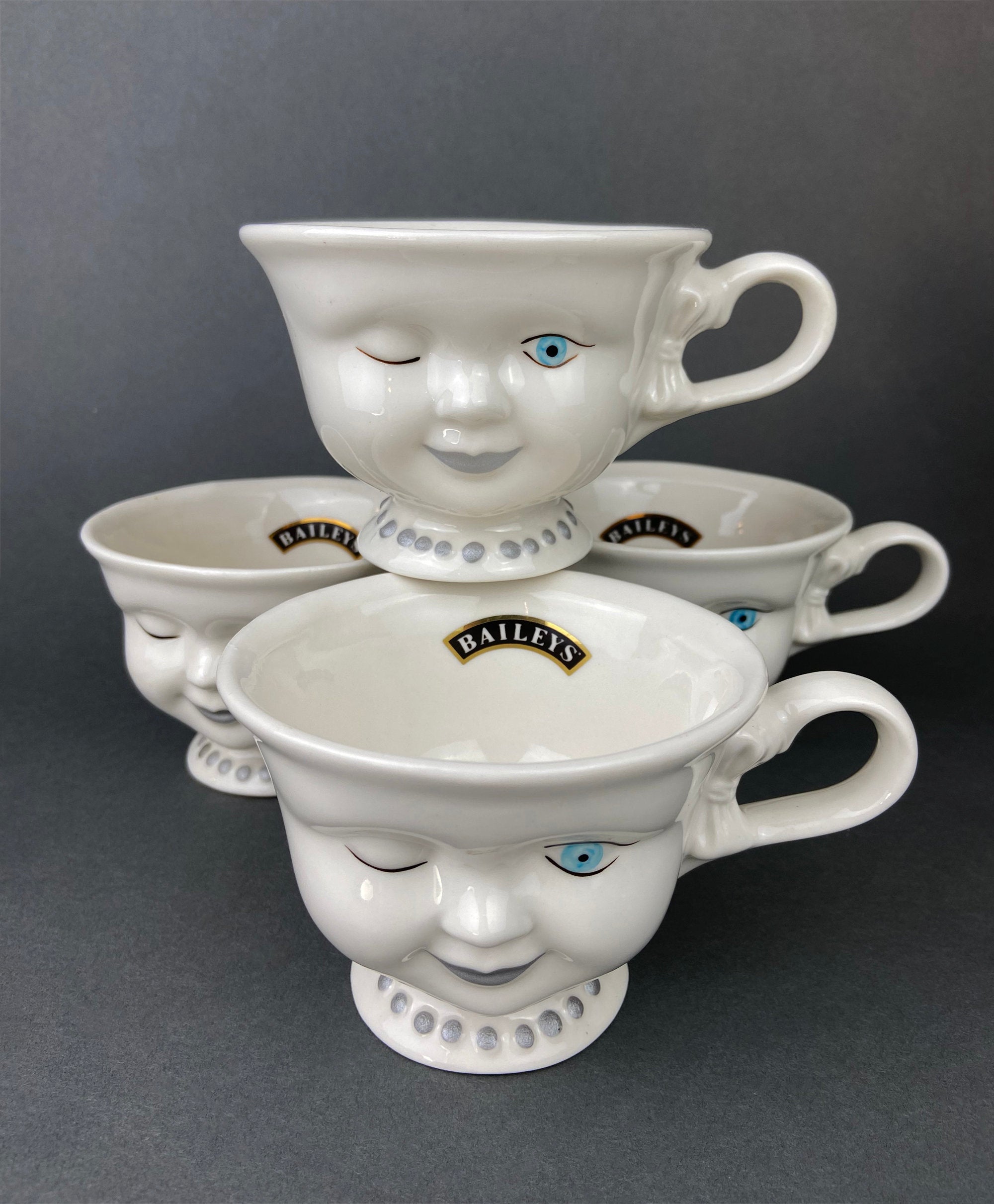 Bailey's Winking Face Creamer with Blue Bow - Yum Collectible Limited EditionCreamer