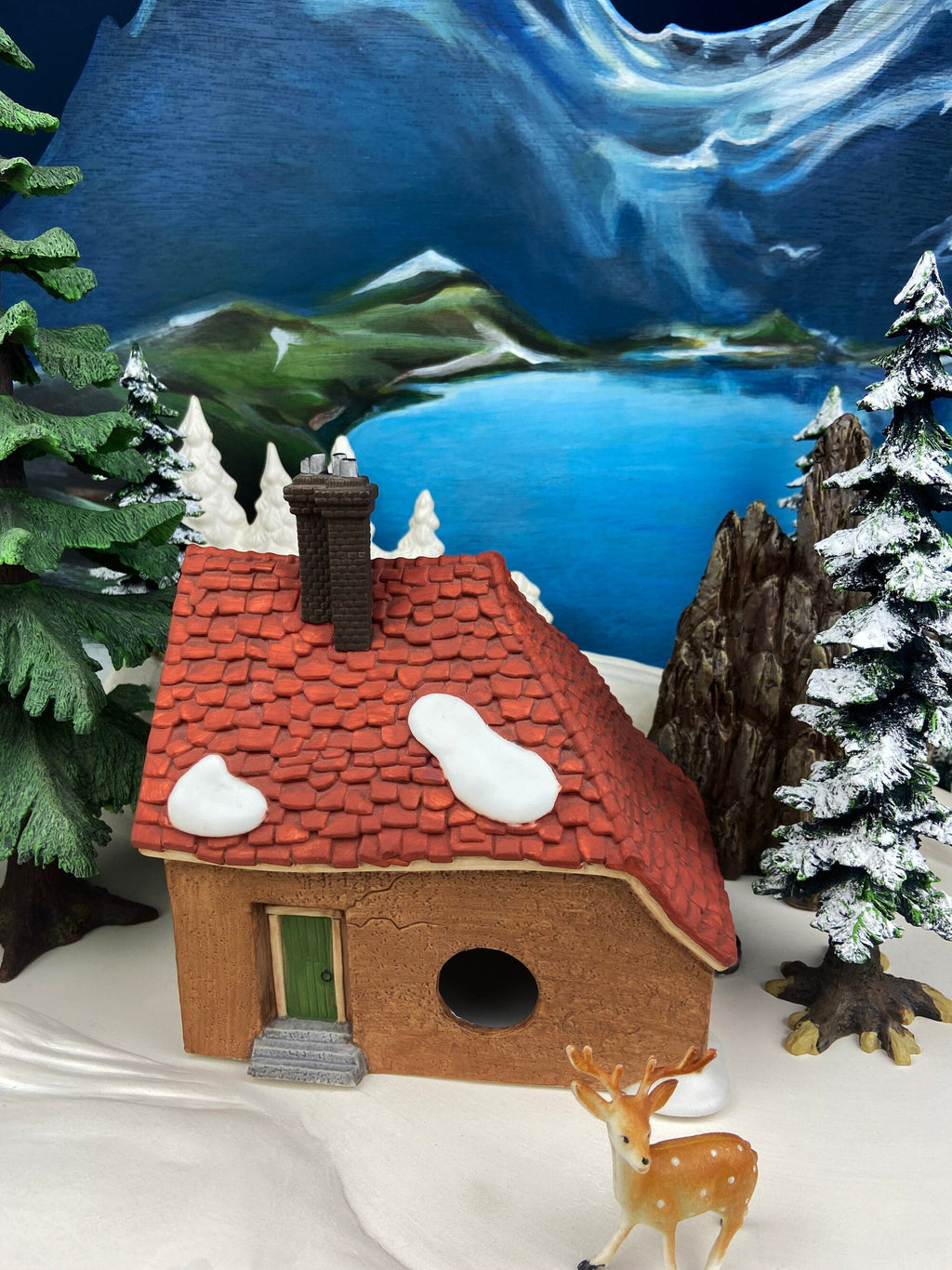Christmas Village Accessories by Department 56.  Illuminated Chop Shop.  Dickens Village Series.