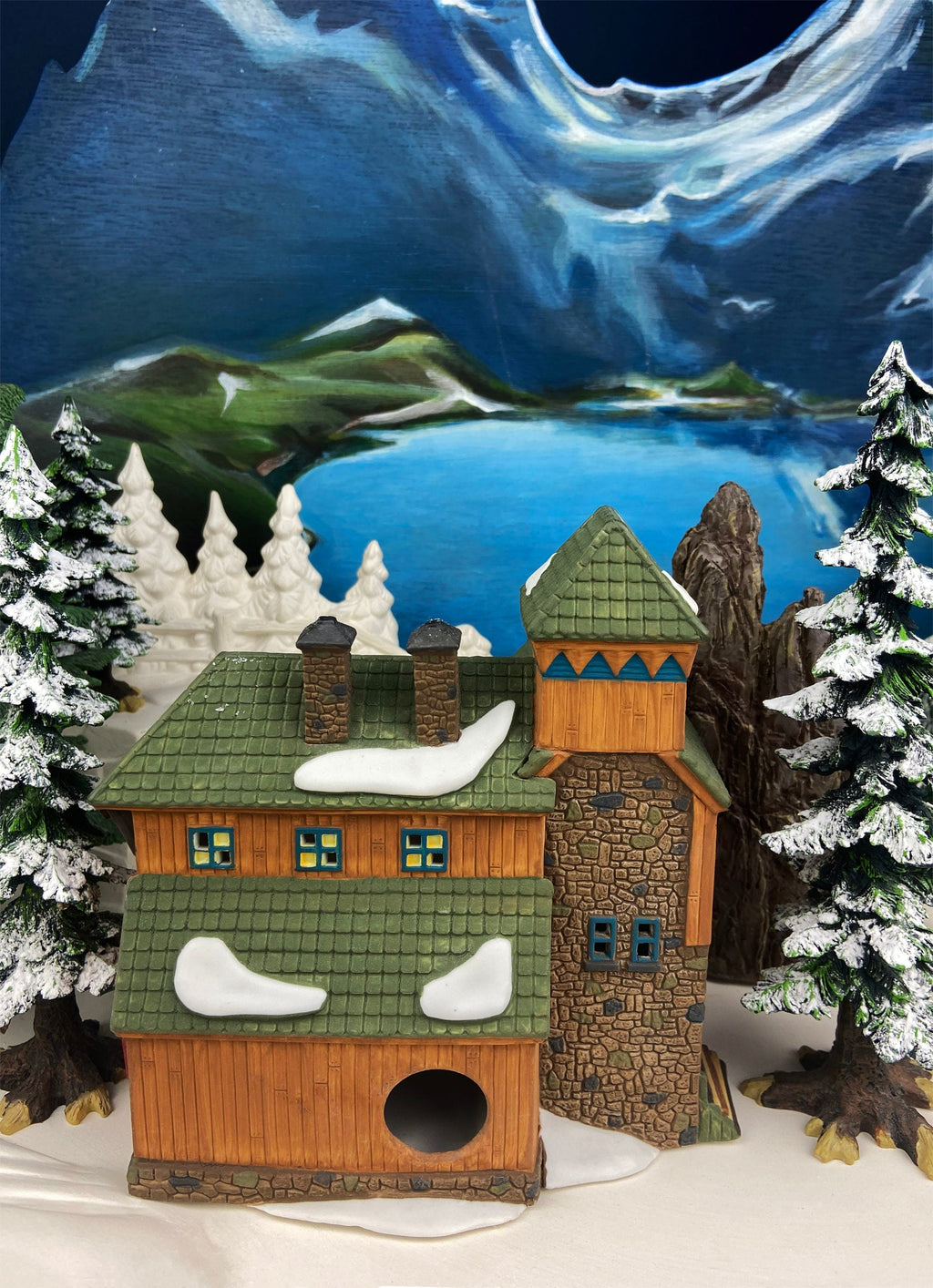 Christmas Village Accessories by Department 56. Illuminated McGrebe Cutters and Sleighs.  New England Village Series.