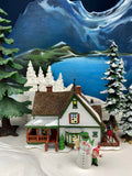 Christmas Village Accessories by Department 56.  Illuminated Harper's Farmhouse. New England Village Series.