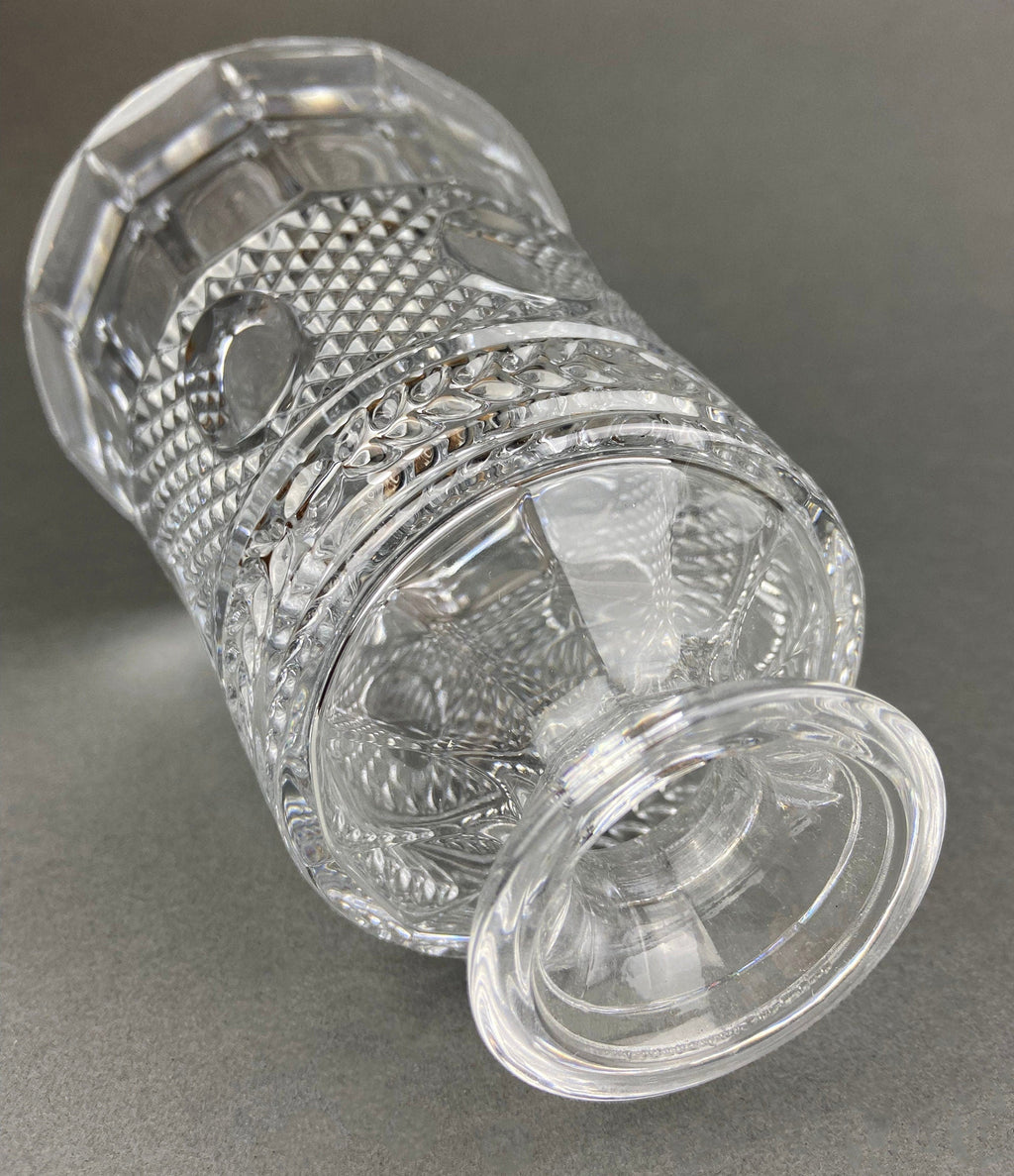 Crystal Decanter with Stopper.  Cut Crystal Carafe. Office Decor. Social Club Decor. Men Cave Accessory. Gift for Dad.