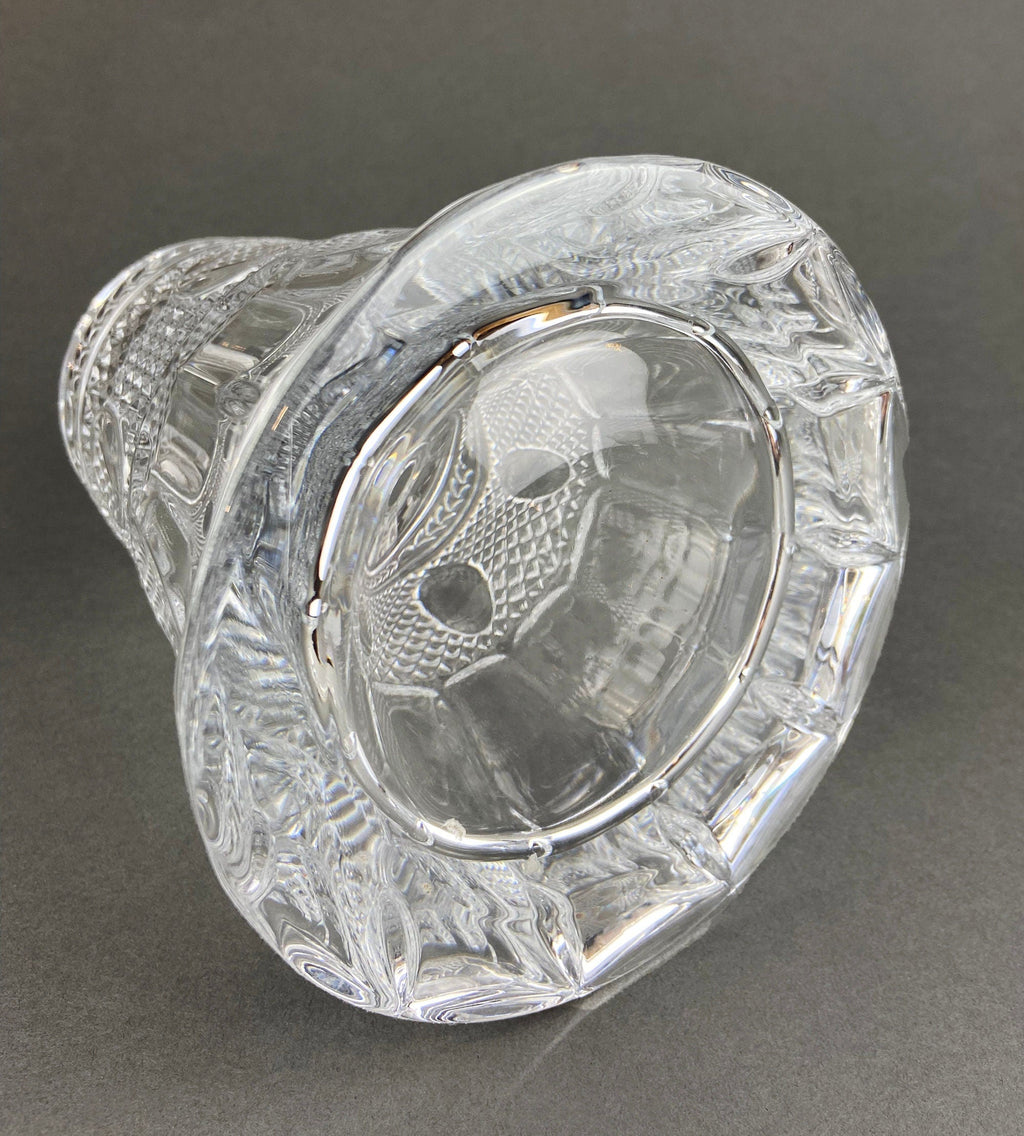 Crystal Decanter with Stopper.  Cut Crystal Carafe. Office Decor. Social Club Decor. Men Cave Accessory. Gift for Dad.
