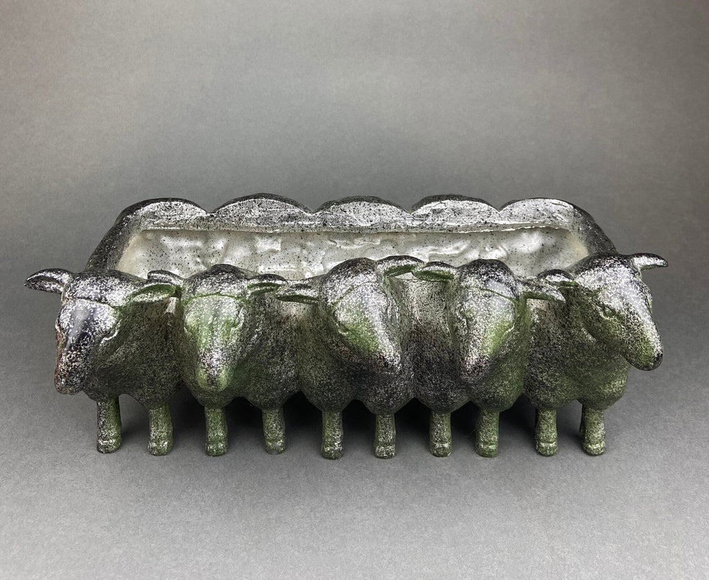 Brass Planter Shaped like Swan. Bird Shaped Herb Planter. Green House Decor. Window Sill Decor.