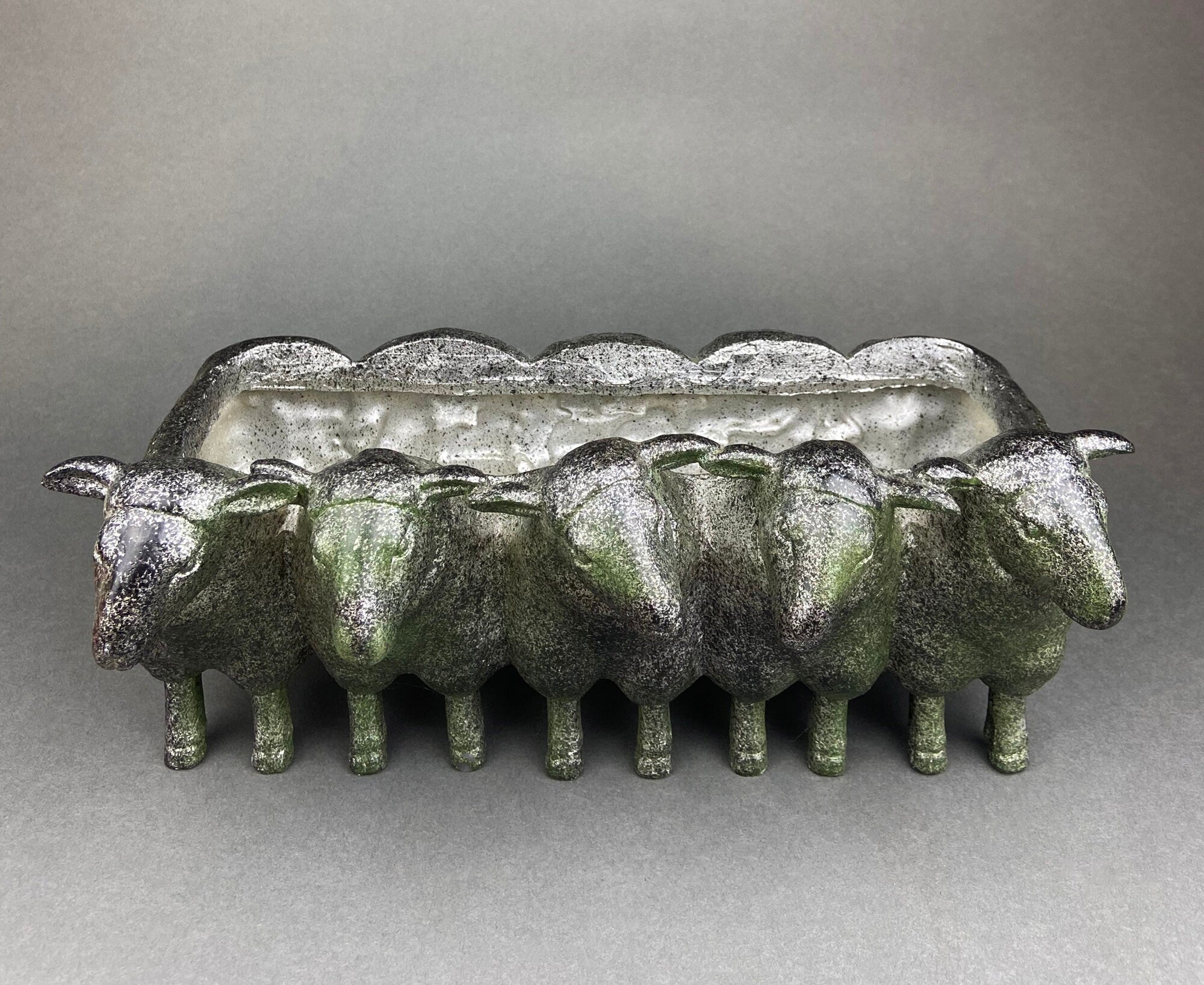 Brass Planter Shaped like Swan. Bird Shaped Herb Planter. Green House Decor. Window Sill Decor.