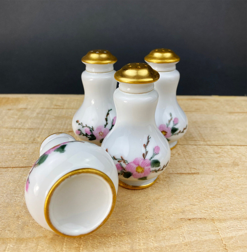 Eschenbach Baronet China Serving Set. Sauce Boat, Three Oval Platters, Egg Cup and Four Shakers with Tray. Germany. Holiday Celebration.