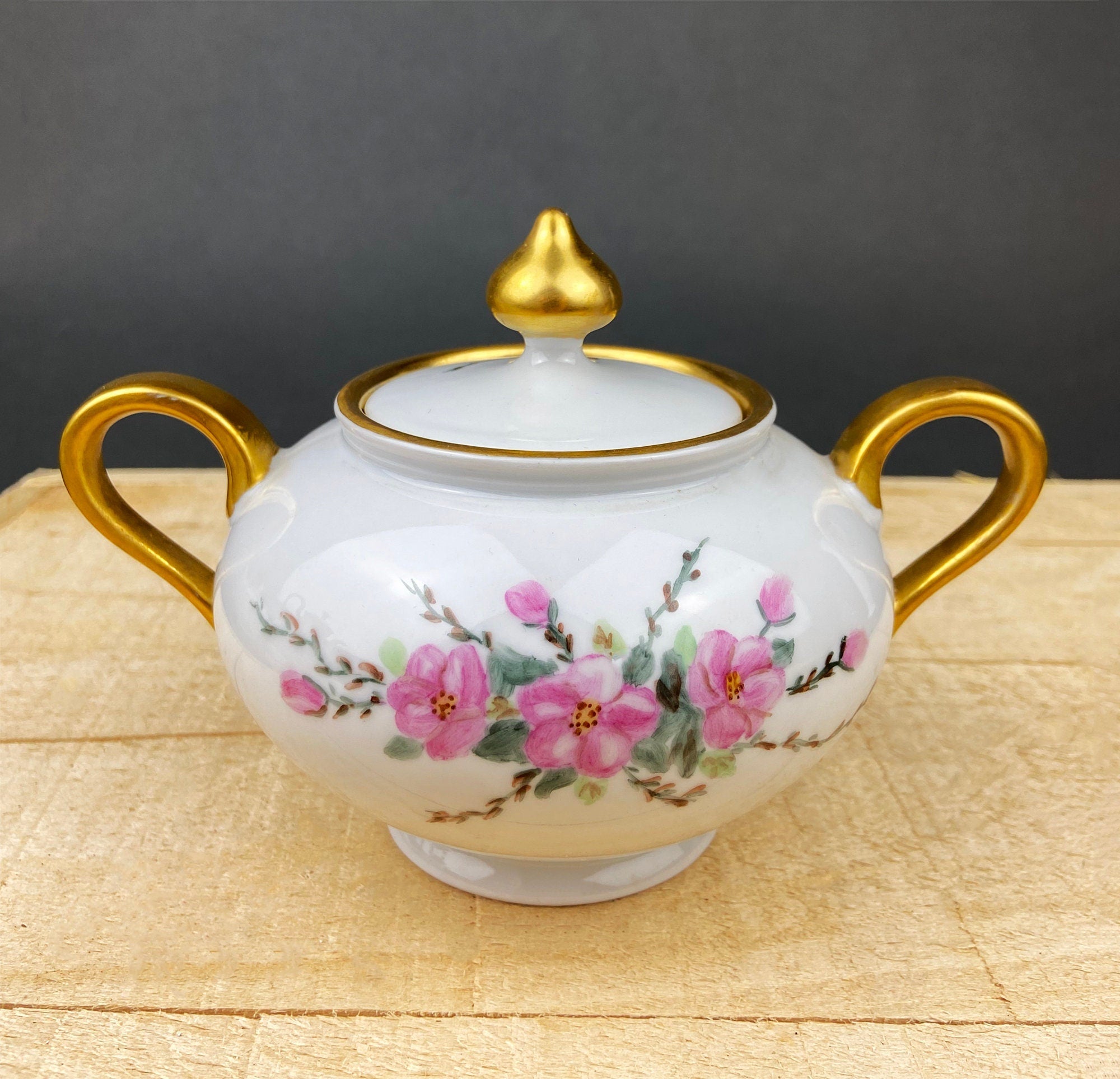 Antique Eschenbach Baronet Tea Set, Bavaria China, Hand-Painted Floral