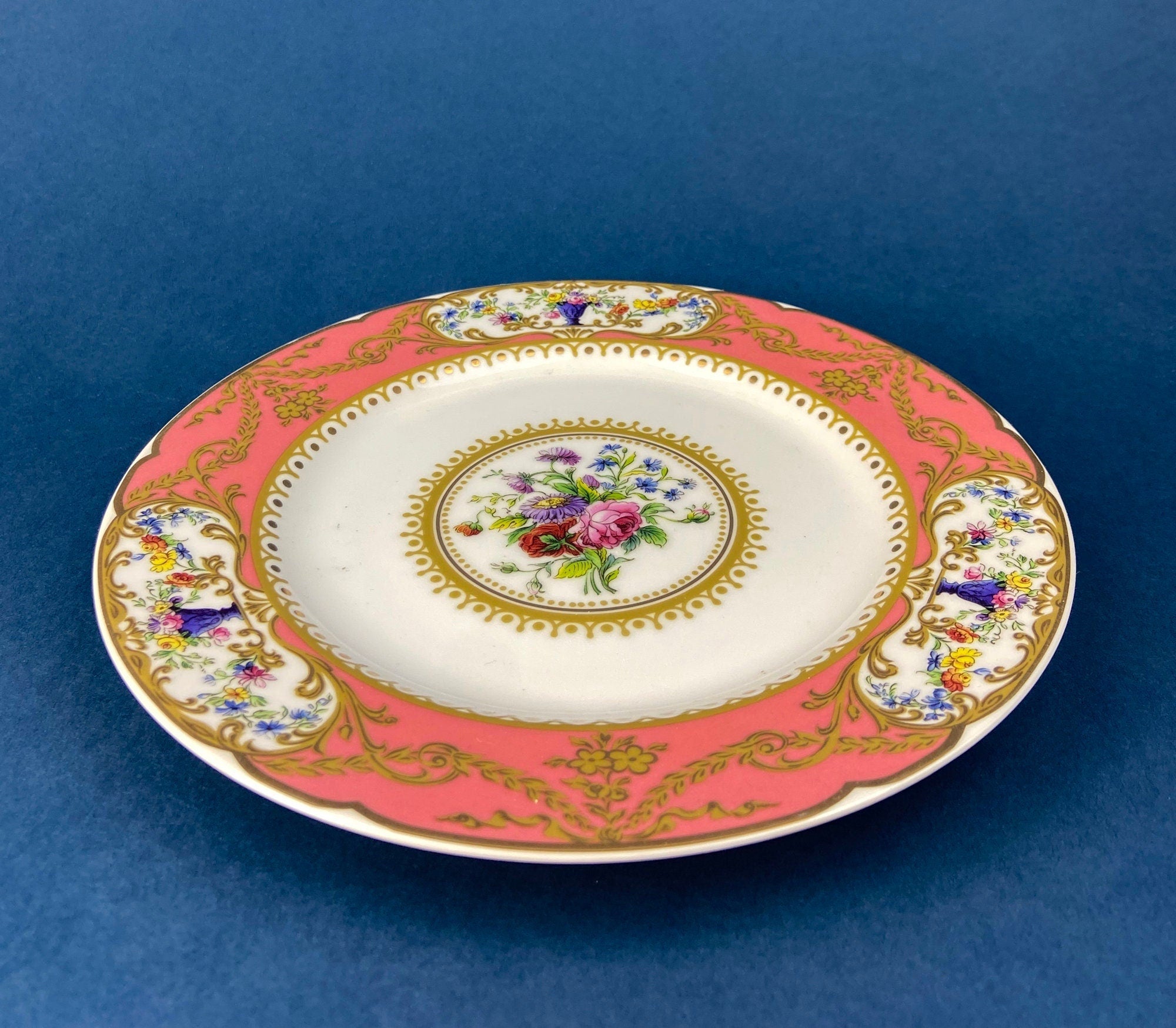 Hutschenreuther Limited Edition Wall Plate: Ursula Band Floral Art, 8"