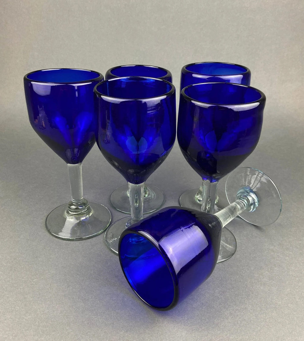 Stunning Green Wine Goblets.  Set of Four Stemware. Dark Green Hand Blown Glasses. Elegant Dining Room Decor. Unique Barware. Wedding Gift.