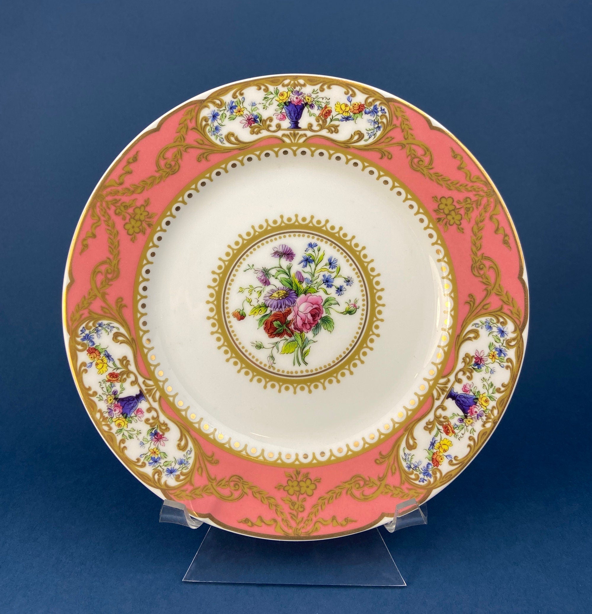 Hutschenreuther Limited Edition Wall Plate: Ursula Band Floral Art, 8"