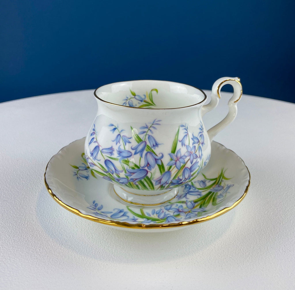 Vintage Royal Albert Teacup and Saucer: Blue Bell Sonnet Series