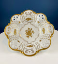 Antique Rosenthal Bowl: White & Gold Porcelain, Scalloped Rim
