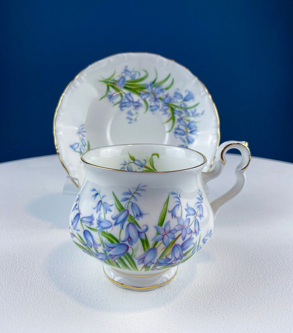 Vintage Forget-Me-Not Teacup & Saucer. Royal Albert Sonnet Series: Coleridge. Collectible Tea Set. English Breakfast in Garden. Wedding Gift