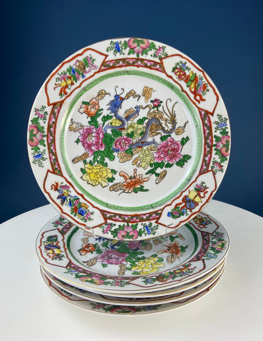 Handpainted Koi Fish Platter: Japanese Collectible Art Plate, 16"