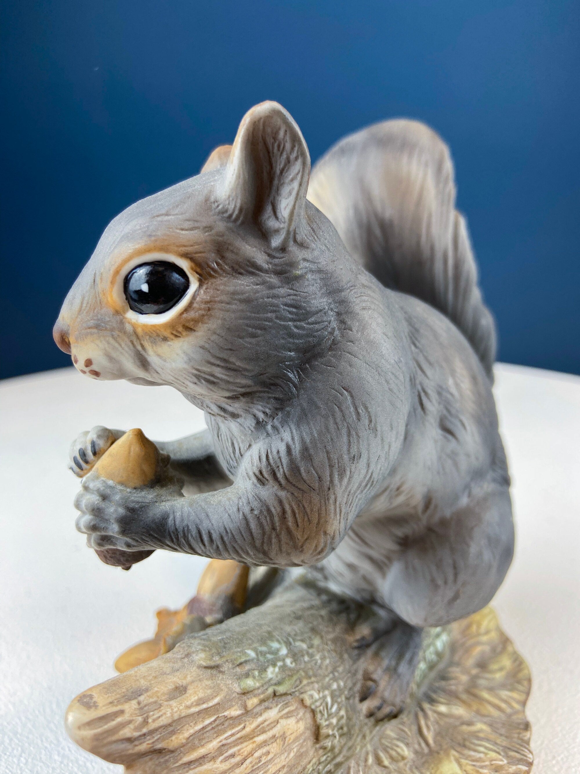 Hand-Painted Sweetheart Chipmunks. Masterpiece Porcelain by HOMCO. Fall Home & Retail Decoration. Modern Farmhouse. Table Centerpiece.
