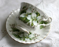 Royal Albert Trillium Teacup and Saucer, Hand-Painted Floral, England