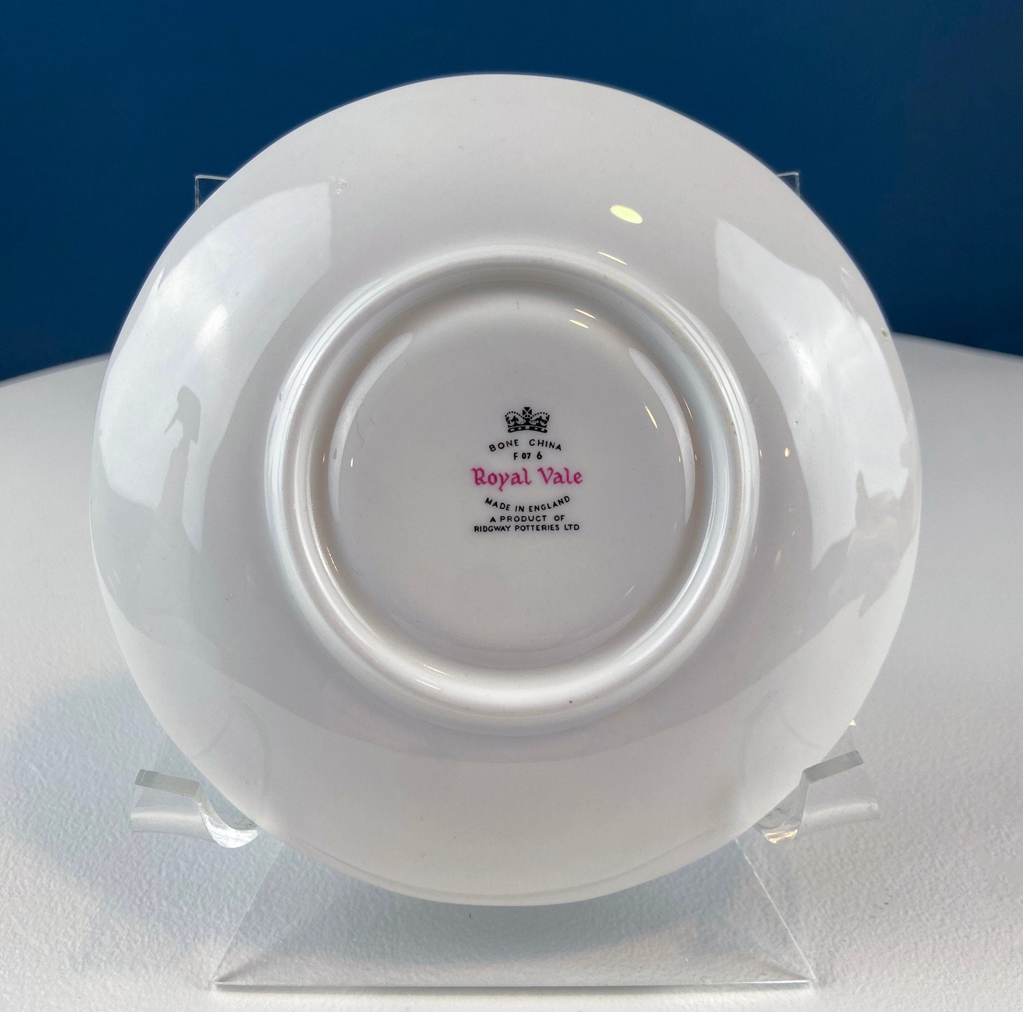 Vintage Royal Vale Tea Cup and Saucer: English Cottage Garden Motif