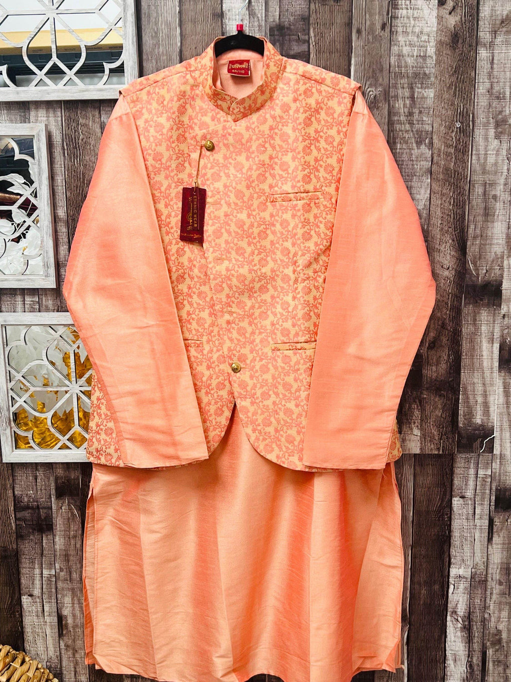 Three piece set | silk kurta pajama set