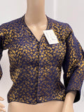 Navy blue long blouse