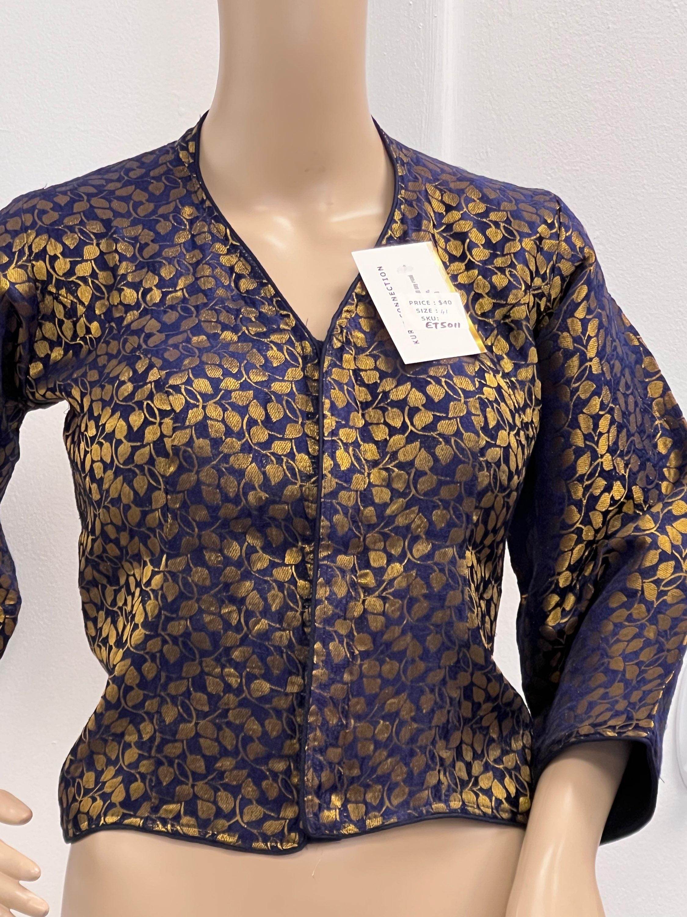 Navy blue long blouse