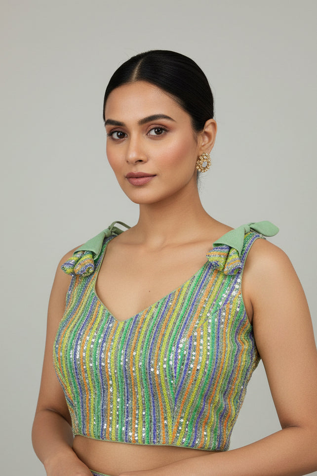Sequin work blouse