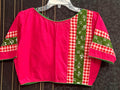 Dark pink cotton blouse