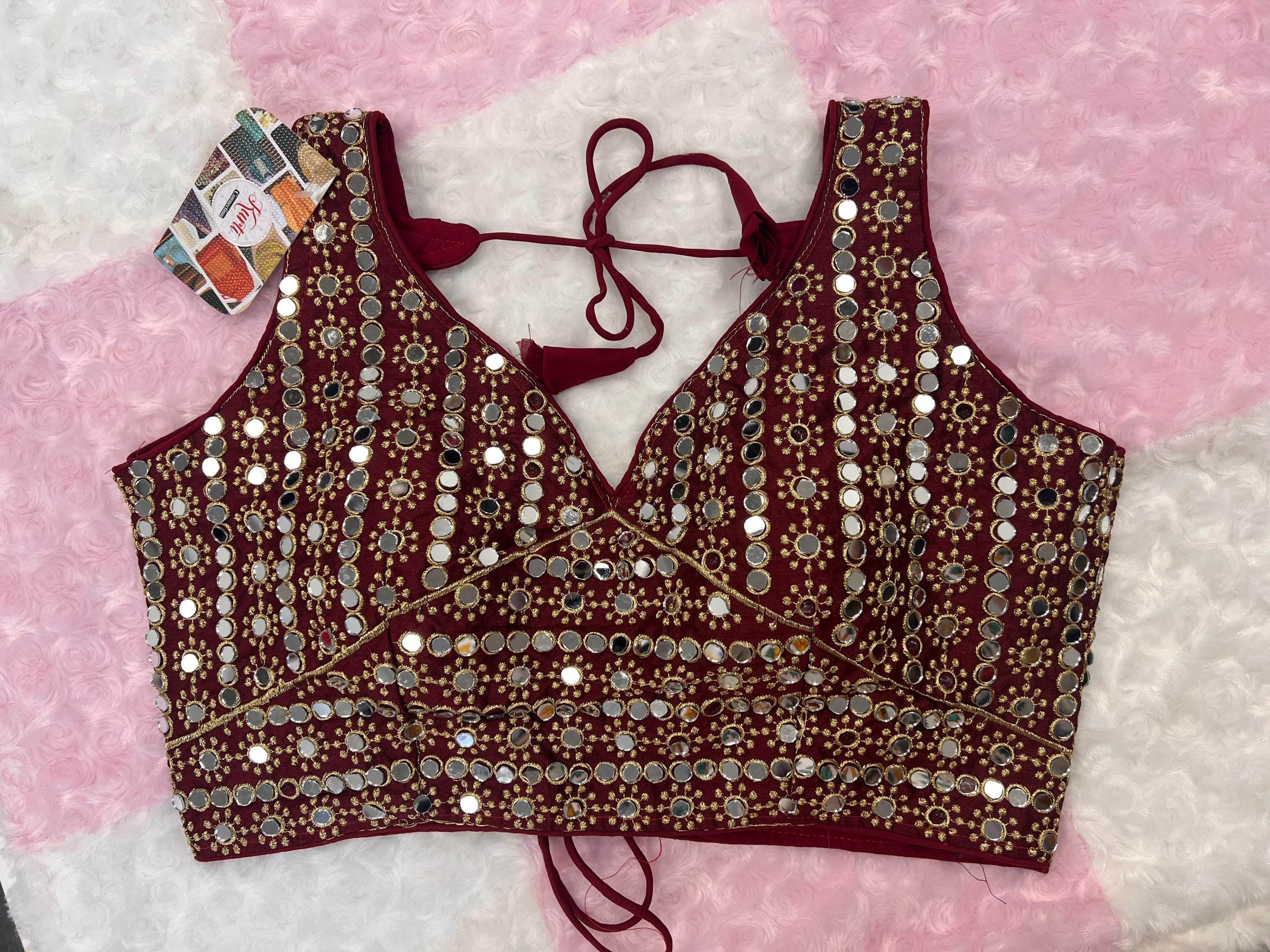 Mirror work blouse : Colors available