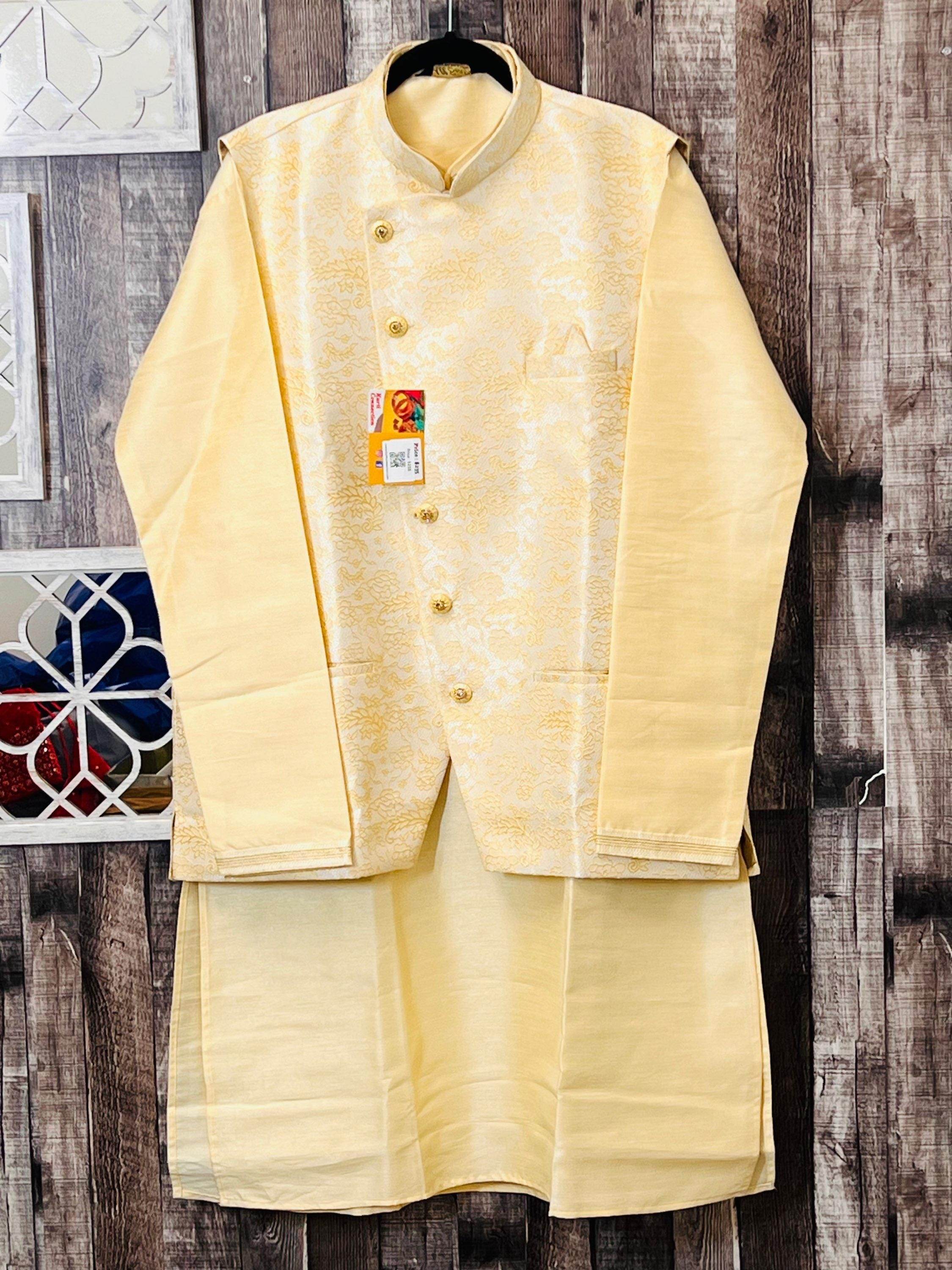 Silk kurta with jacket